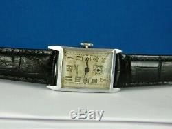 VINTAGE RARE DE FRECE MIMO 6J SWISS 14K RGP DECO MENS WATCH SERVICED 1920s