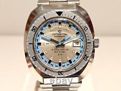 VINTAGE RARE DIVER STYLE 50m SWISS MEN'S CHROMED AUTOMATIC WATCHCONTINENTALS77