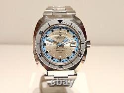 VINTAGE RARE DIVER STYLE 50m SWISS MEN'S CHROMED AUTOMATIC WATCHCONTINENTALS77