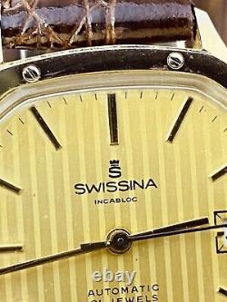 VINTAGE RARE NICE SWISS AUTOMATIC Swissina WATCH Swissina 21 JEWELS #6102