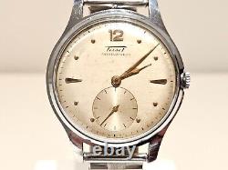 VINTAGE RARE OVERSIZE 37mm MEN'S SWISS MECHANICAL WATCH TISSOT 15J. /1940-1949