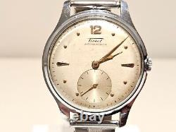 VINTAGE RARE OVERSIZE 37mm MEN'S SWISS MECHANICAL WATCH TISSOT 15J. /1940-1949