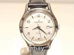 VINTAGE RARE SWISS 29mm WHITE GOLD PLATED LADIES AUTOMATIC WATCHLUIGI BORELLI