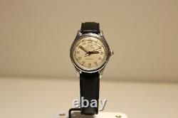 VINTAGE RARE WW2 ERA MILITARY STYLE SWISS MEN'S 32mm WATCH RILA 17 J