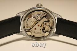 VINTAGE RARE WW2 ERA MILITARY STYLE SWISS MEN'S 32mm WATCH RILA 17 J