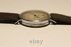 VINTAGE RARE WW2 ERA SUB SECOND SWISS MECHANICAL MEN'S 32mm WATCH ANCRE PRIMO