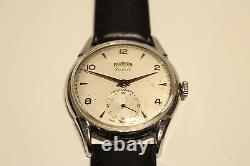 VINTAGE RARE WW2 ERA SWISS OVERSIZE 37mm MEN'S MECHANICAL WATCH ROAMER JUBILE