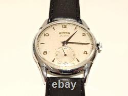 VINTAGE RARE WW2 ERA SWISS OVERSIZE 37mm MEN'S MECHANICAL WATCH ROAMER JUBILE