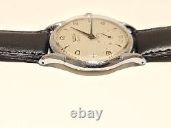 VINTAGE RARE WW2 ERA SWISS OVERSIZE 37mm MEN'S MECHANICAL WATCH ROAMER JUBILE
