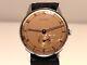 VINTAGE RARE WW2 MILITARY BROWN DIAL 34mm MEN'S SWISS MECHANICAL UNBRANDED WATCH