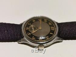 VINTAGE RARE WW2 MILITARY STYLE SWISS MEN'S 35mm WATCH ORFINA ANCRE 15 J