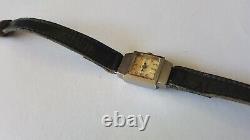 VINTAGE RARE swiss made ALL s. Steel ZENITH trench watch ART Deco WWII 30's