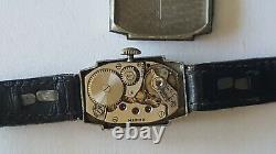 VINTAGE RARE swiss made ALL s. Steel ZENITH trench watch ART Deco WWII 30's