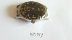VINTAGE RARE swiss made LANCO ANCER EXTRA watch 15 jewels military WWII Black di