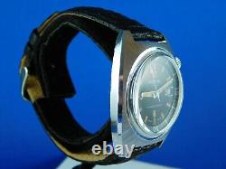 VINTAGE SICURA (BREITLING) RARE 21J SWISS DIVER STAINLESS MENS WRISTWATCH C1970s