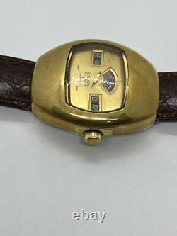 VINTAGE SICURA JUMP HOUR SELF WINDING AUTOMATIC WATCH SWISS Working Rare