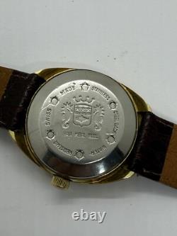 VINTAGE SICURA JUMP HOUR SELF WINDING AUTOMATIC WATCH SWISS Working Rare