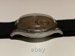 VINTAGE SWISS RARE WW2 MILITARY BIG 37.5mm MEN'S MECHANICAL WATCH STIMA15j
