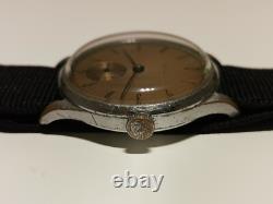VINTAGE SWISS RARE WW2 MILITARY BIG 37.5mm MEN'S MECHANICAL WATCH STIMA15j