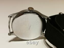 VINTAGE SWISS RARE WW2 MILITARY BIG 37.5mm MEN'S MECHANICAL WATCH STIMA15j