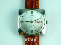 VINTAGE WITTNAUER GENEVE 17J SWISS AUTOMATIC SWISS MENS WRISTWATCH RARE C. 1970s