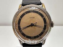 VINTAGE WW2 RARE OVERSIZE 37mm SWISS MEN'S MECHANICAL WATCH HERMES/ETA 853