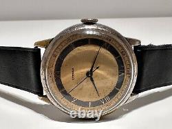 VINTAGE WW2 RARE OVERSIZE 37mm SWISS MEN'S MECHANICAL WATCH HERMES/ETA 853