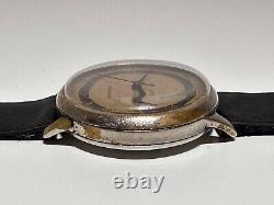 VINTAGE WW2 RARE OVERSIZE 37mm SWISS MEN'S MECHANICAL WATCH HERMES/ETA 853