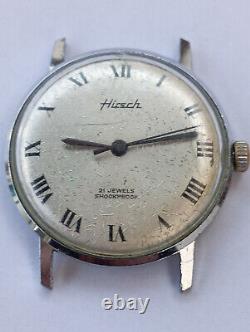 VINTAGE swiss made ULTRA RARE HIRSCH CAL. 156 unique watch Check it
