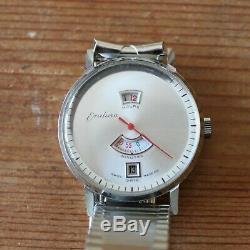 VTG MCM Rare Endura Swiss Jump Hour Wristwatch with orig Endura Adjustible Band