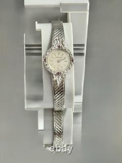 VTG RARE Geneva Swiss GENUINE Ruby and Diamond Watch Women's Cocktail Wristwatch