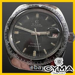 VTG Rare CYMA AUTOROTOR Swiss'Divingstar Vintage Diving Watch, Cal. R. 485.2 R5