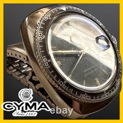 VTG Rare CYMA AUTOROTOR Swiss'Divingstar Vintage Diving Watch, Cal. R. 485.2 R5