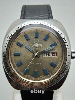 Venus Automatic Incabloc Divers Swiss Made Rare Vintage Watch
