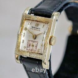 Very RARE! Vintage GRENNCO By AUREOLE Watch Fancy Case 17Jewels Swiss Wristwatch