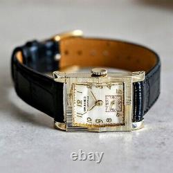 Very RARE! Vintage GRENNCO By AUREOLE Watch Fancy Case 17Jewels Swiss Wristwatch