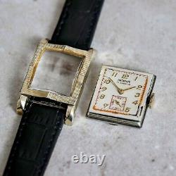 Very RARE! Vintage GRENNCO By AUREOLE Watch Fancy Case 17Jewels Swiss Wristwatch