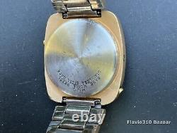 Very Rare 1970s Vintage Swiss MWC LED Golden 36mm Watch New Battery Working