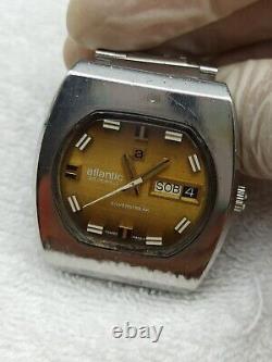 Very Rare Classic Watch ATLANTIC SILVERSTREAK 25 Jewels Vintage Automatic Swiss