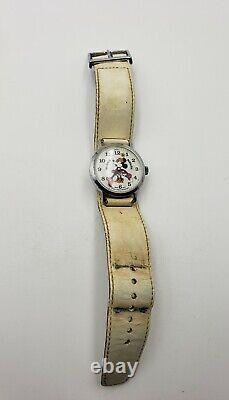 Very Rare Dial Vintage Bradley Minnie Mouse Swiss Watch 62 Fat Boy Girl Repair