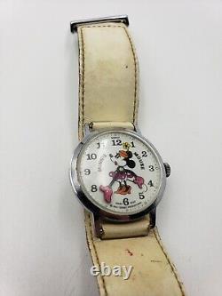 Very Rare Dial Vintage Bradley Minnie Mouse Swiss Watch 62 Fat Boy Girl Repair