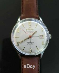 Very Rare Man's Atlantic World Master Mechanical Vintage Swiss Wrist Watch