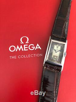 Very Rare OMEGA T17 Art Deco Diver Asimetric All Steel Vintage Swiss Watch