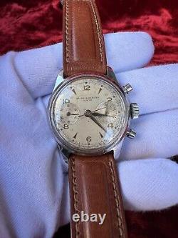 Very Rare Vintage Baume & Mercier Chronograph Two Registered Swiss Made