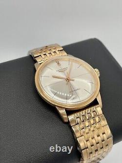 Very Rare Vintage Longines 18k Rose Gold 1Z Dial 36mm Swiss Automatic 1950's