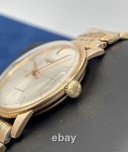 Very Rare Vintage Longines 18k Rose Gold 1Z Dial 36mm Swiss Automatic 1950's