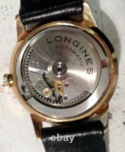 Very Rare Vintage Longines 18k Rose Gold 1Z Dial 36mm Swiss Automatic 1950's