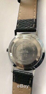 Very Rare Vintage Swiss ARETTA De Luxe 17J Men's Dress Watch 1960's Works Great