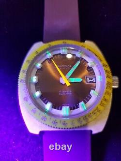 Very Rare Vintage Swiss Signal Allguard Diver 17j Men's Watch