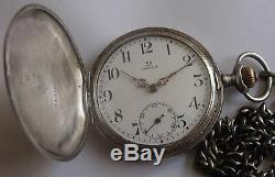 Very Rare-omega-silver O, 900-swiss Pocket Watch Men, S